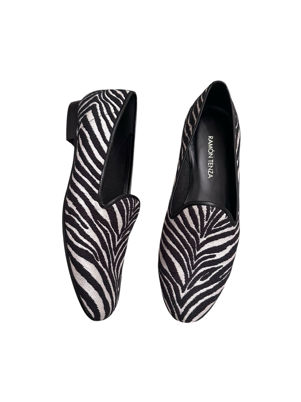 Ramon Tenza Zebra Print Tapestry Loafers size 9